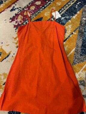 NWT Joppa Orange Smocked Back Mini Dress Size M